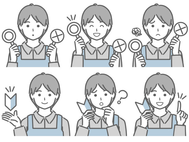 一个系着围裙的年轻人的问答图片下载