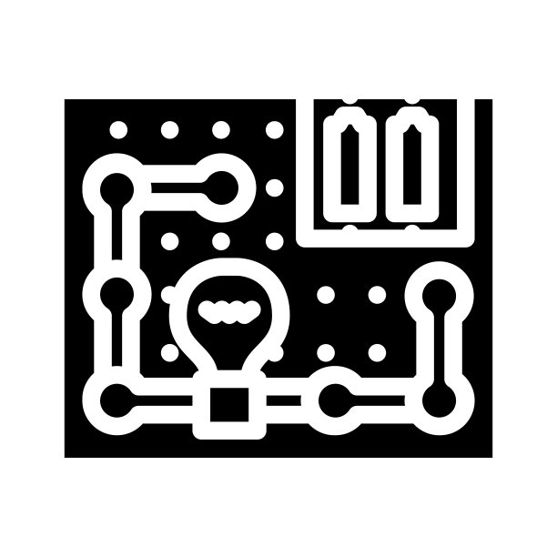 科学探索工具包玩具儿童字形图标矢量插图图片下载