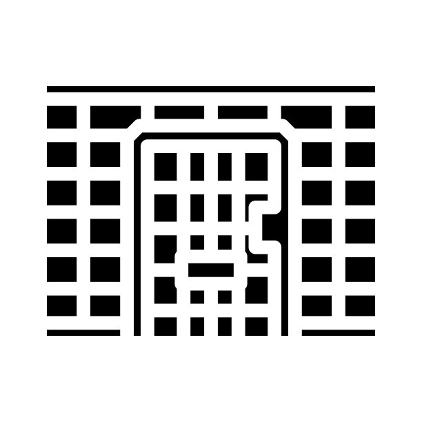 监狱牢房酒吧犯罪的象形图标矢量插图图片下载