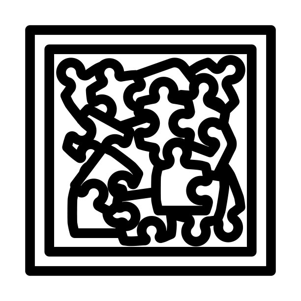 益智游戏桌线图标矢量插图图片下载