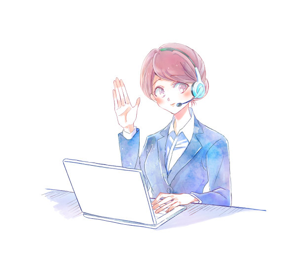 在呼叫中心工作的女人图片下载