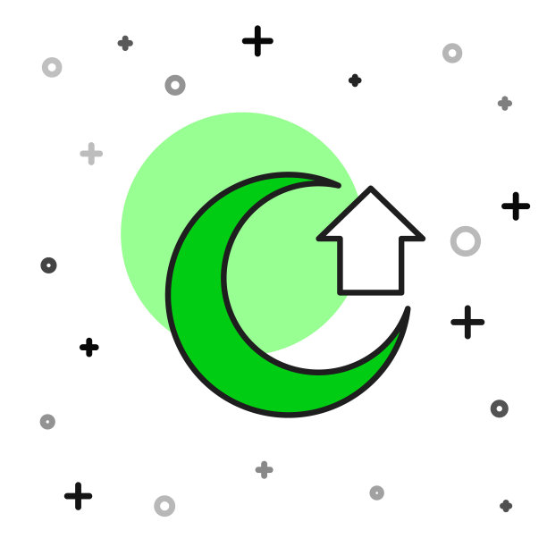 填充轮廓月亮图标孤立的白色背景。向量图片下载