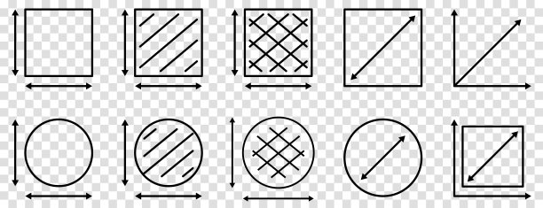 一组维度轮廓图标图片下载