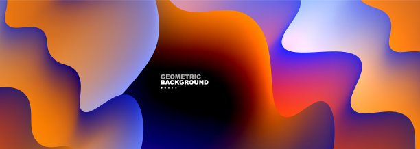 波浪与液体色彩动态抽象图片下载