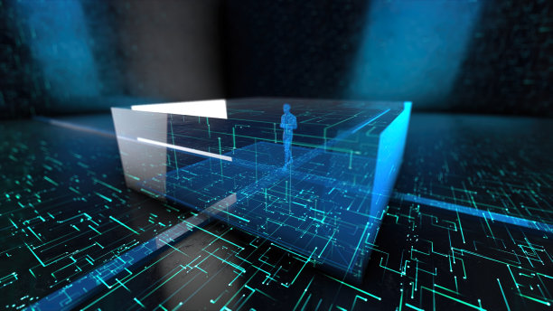 虚拟现实背景概念，仿人数字环境中的景物图片下载