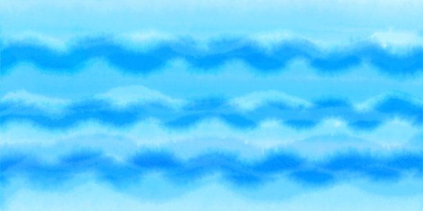 浅蓝色波浪背景材料，污迹水彩图片下载