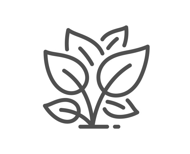 树叶线条图标图片下载