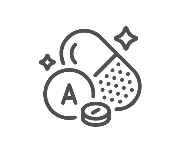维生素A食物营养素线性图标图片下载