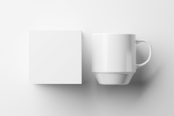 陶瓷马克杯咖啡茶白色空白3D渲染模型图片下载