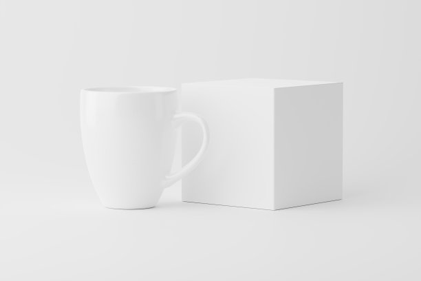 陶瓷马克杯咖啡茶白色空白3D渲染模型图片下载