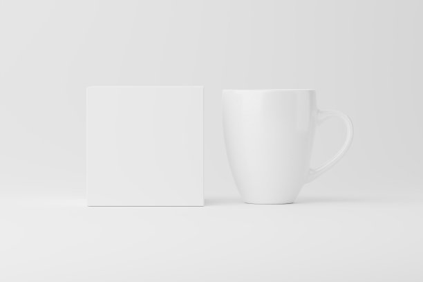 陶瓷马克杯咖啡茶白色空白3D渲染模型图片下载