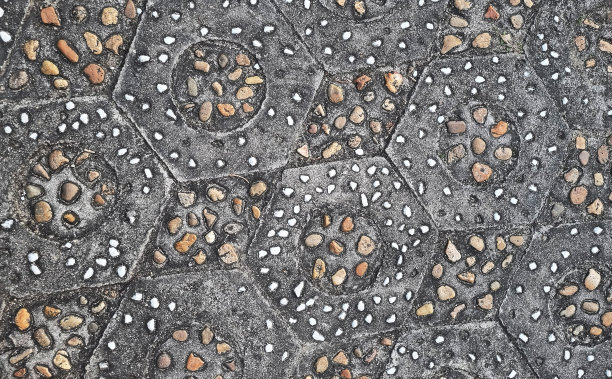 石材路面镶嵌面，近看。图片下载