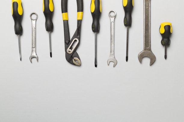 一套工具的颜色背景，顶视图图片下载