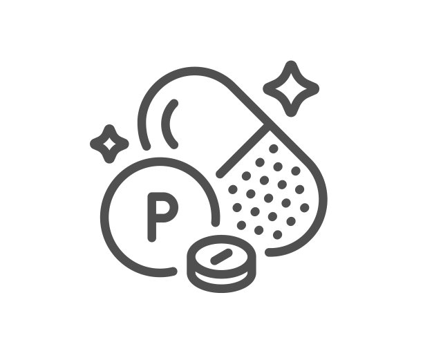 磷矿物线图标化学元素P图片下载