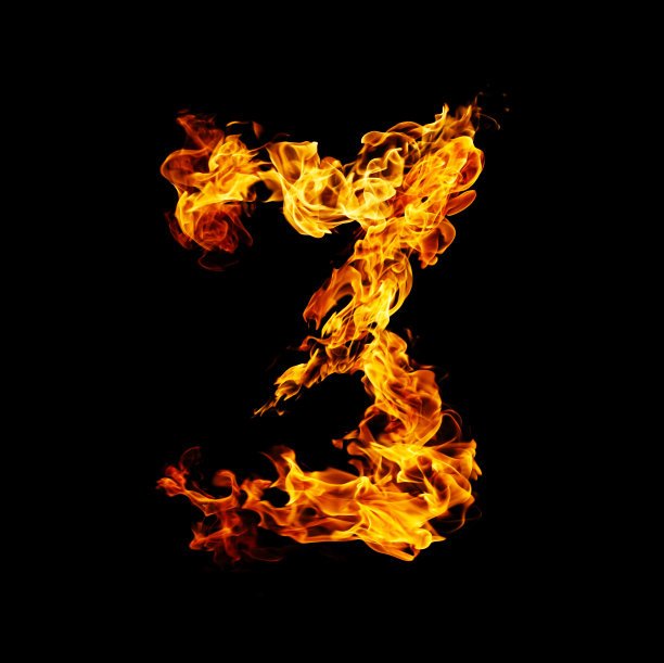 黑色背景的三号火图片下载