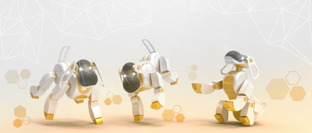 虚拟世界机器人技术和数字宠物技术，以及与互联网连接的防病毒数据丢失系统的开发。灵感，复制空间，横幅，软件-3d渲染图片下载