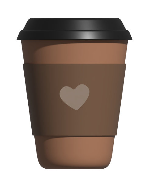 3d纸咖啡杯图标图片下载