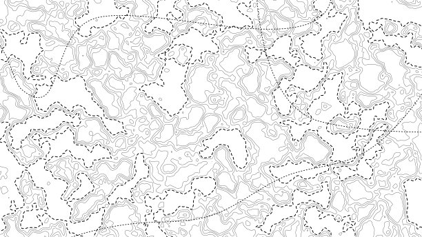 从弯曲的虚线和实线抽象地形背景。世界地理。矢量地形等高线地图。地形地形。图片下载