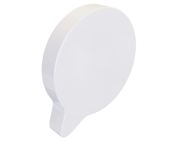 白色圆形对话框。3 d渲染。图片下载