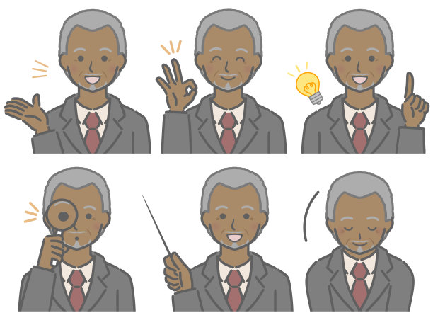 一位穿着西装的黑人老人解释道图片下载