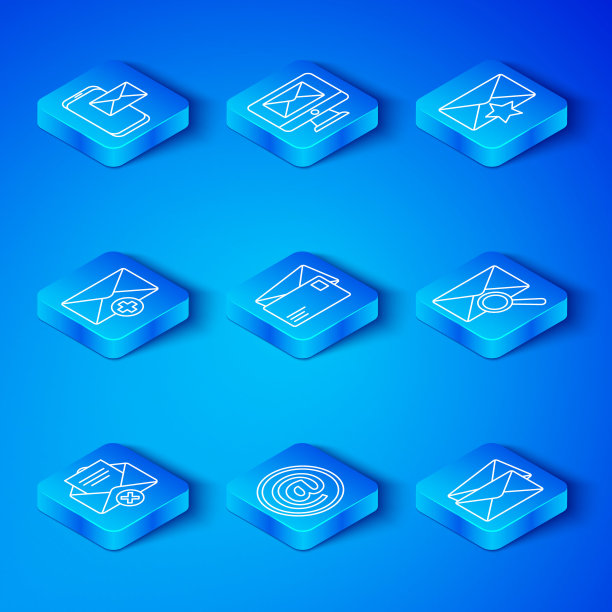 删除信封，信封，邮件和电子邮件，带有放大镜，星星，收到的消息概念，手机和图标。向量图片下载