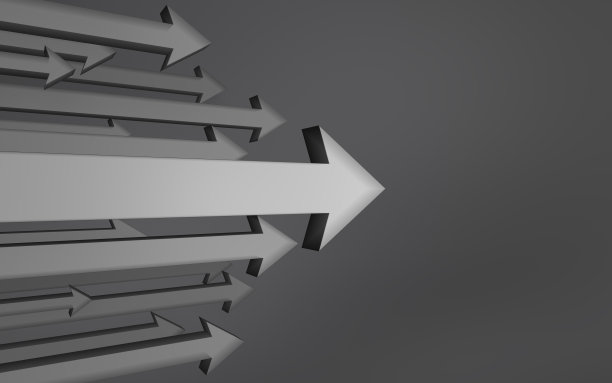 箭头的三维插图图片下载