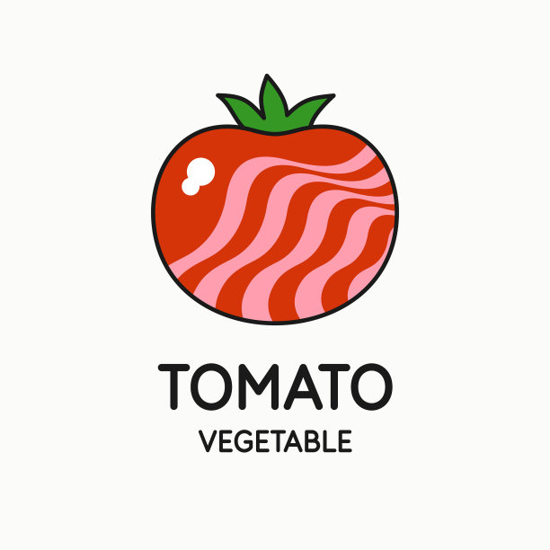 一个番茄在一个扁平的花柱孤立图片下载