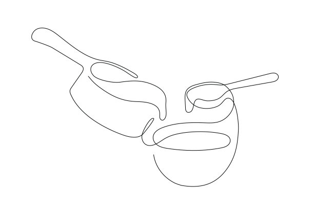 倒汤线艺术插图图片下载