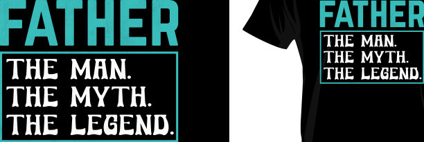 父亲节t恤设计图片下载