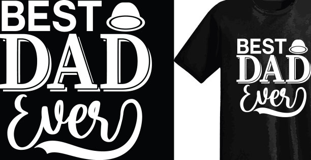 父亲节t恤设计图片下载
