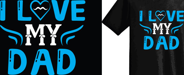 父亲节t恤设计图片下载