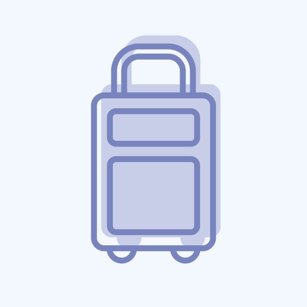 图标的手提箱。与宰牲节的象征有关。双音风格。简单的设计可编辑。简单的说明图片下载