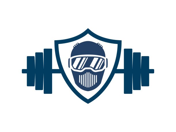 带倒刺和战术面具的盾牌图片下载