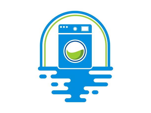 椭圆形，有洗衣机和水反射图片下载