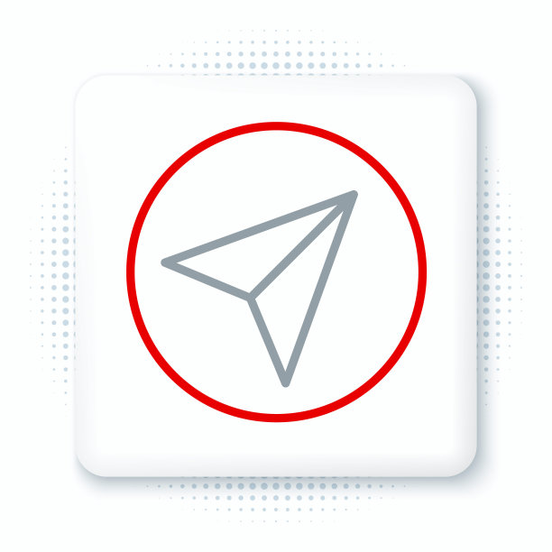 线纸飞机图标孤立的白色背景。色彩缤纷的轮廓概念。向量图片下载