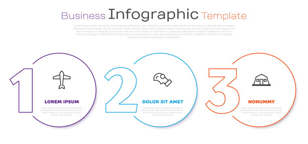 喷气式战斗机，防毒面具和军营。业务信息图表模板。向量图片下载