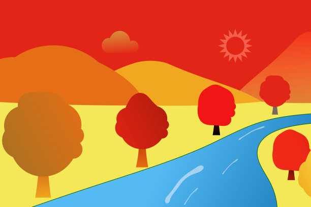 秋天的山水风光图片下载