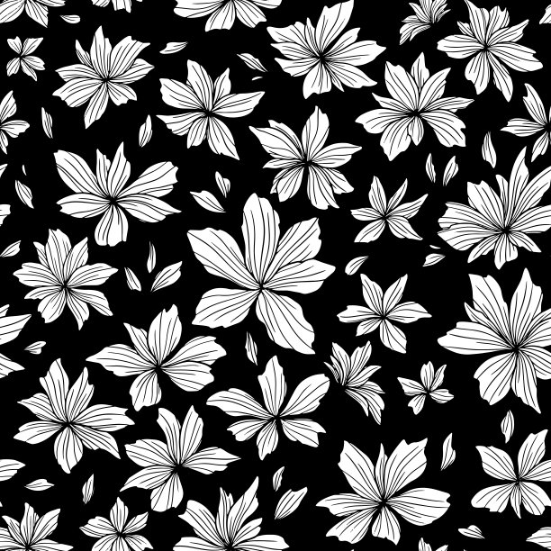 杜鹃花花纹无缝重复。矢量插图背景图片下载