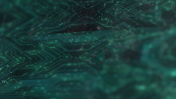 面板电路板与数字处理器的概念背景图片下载