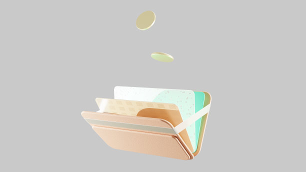 钱包3D图标。向量图片下载