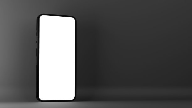带有空白屏幕的智能手机模型图片下载