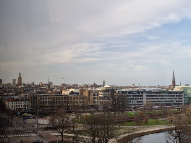 海牙城市鸟瞰图图片下载