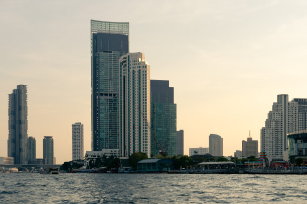 曼谷河滨景观图片下载