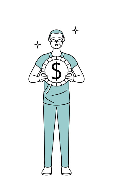 住院的中老年男性病人穿着医院的长袍，上面写着外汇收益和美元升值的图片。图片下载