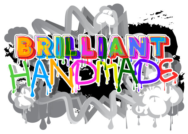 出色的手工制作的。涂鸦标签。抽象的现代街头艺术装饰表现为城市绘画风格。图片下载