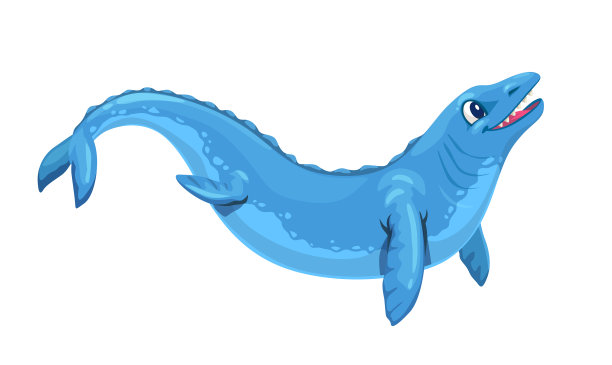 卡通龙王鲸恐龙掠食角色图片下载