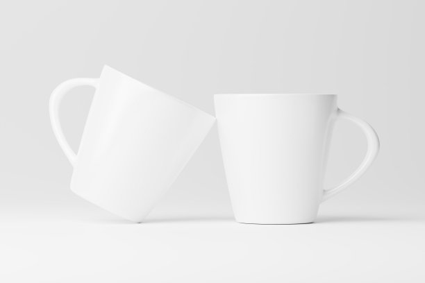 陶瓷马克杯咖啡茶白色空白3D渲染模型图片下载