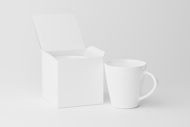 陶瓷马克杯咖啡茶白色空白3D渲染模型图片下载