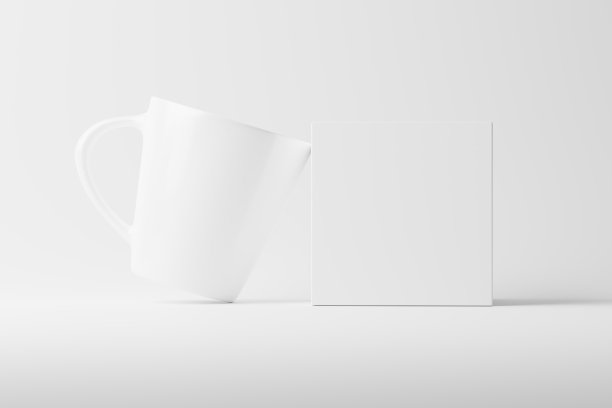陶瓷马克杯咖啡茶白色空白3D渲染模型图片下载