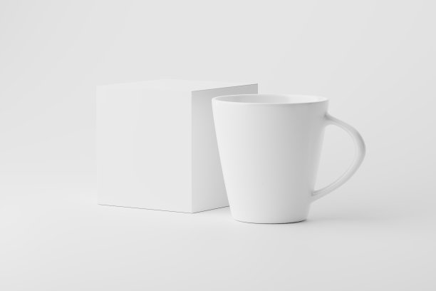 陶瓷马克杯咖啡茶白色空白3D渲染模型图片下载